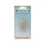 Набор средних швейных игл GAMMA №3-9 20 шт