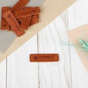 Нашивка из кожзама «Hand Made» пуговица