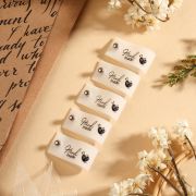Бирка из силикона для одежды «Hand made» черн.