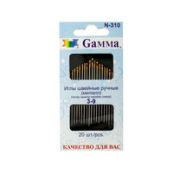 Набор тонких швейных игл GAMMA №3-9 20 шт