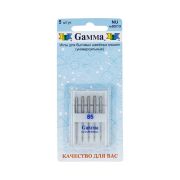 Иглы для быт. шв. машин «Gamma» универс. 5 шт. в блистере №85