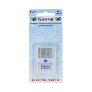 Иглы для быт. шв. машин «Gamma» универс. 5 шт. в блистере №80