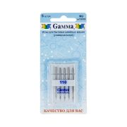 Иглы для быт. шв. машин «Gamma» универс. 5 шт. в блистере №110