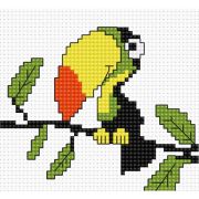 LUCA-S Набор для вышивания крестом «BRODERIE» Тукан на ветке